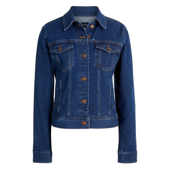 NWT J. Crew Classic Jean Jacket in Medium Indigo - XXS - Picture 1 of 2